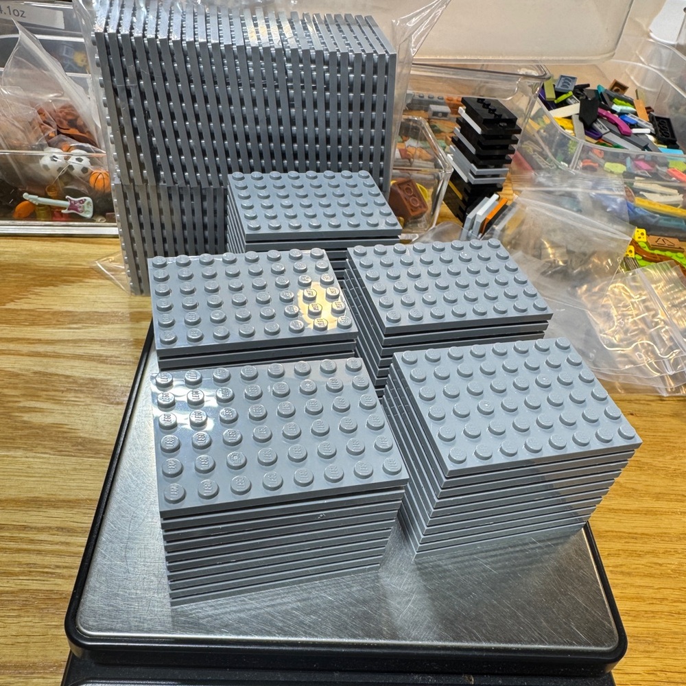 (50) New LEGO 6x8 Light Bluish Gray Grey Plates LOT Pieces Baseplates - Picture 3 of 3